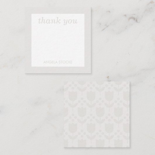 Correspondance Carte de note personnalisée Fleur Rétro (Devant / Derrière)