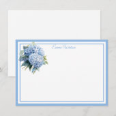 Correspondance Carte de note personnalisée Hydrangea (Devant / Derrière)