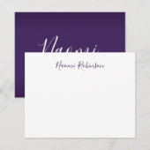 Correspondance Carte de note personnalisée plate (Devant / Derrière)