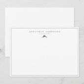 Correspondance Carte de note personnalisée pour espadon nautique  (Devant / Derrière)