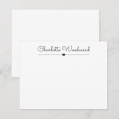 Correspondance Carte de note personnalisée Simple Cute Script (Devant / Derrière)