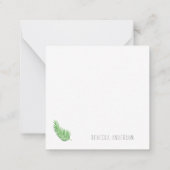 Correspondance Carte de note personnalisée simple Merci feuille d (Dos)