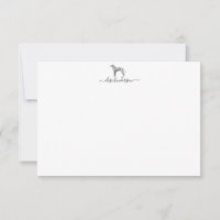 Carte de note personnalisée Vintage Chien Dalmatie
