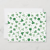Correspondance Carte de note personnelle verte Shamrock (Dos)