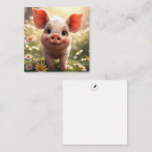 Correspondance Carte de note Piglet Cute (Devant / Derrière)