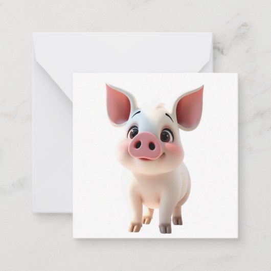 Correspondance Carte de note Piglet Cute (Devant)