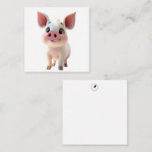 Correspondance Carte de note Piglet Cute (Devant / Derrière)