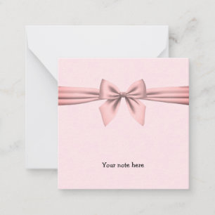 Correspondance Carte de note Pink Bow Mini Merci