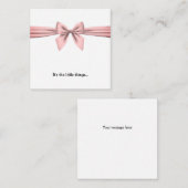 Correspondance Carte de note Pink Bow Mini Merci (Devant / Derrière)