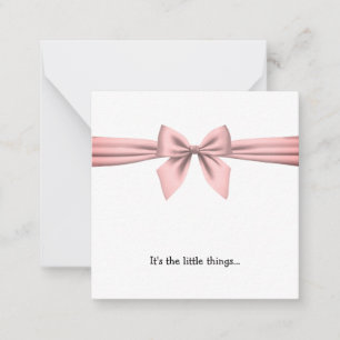 Correspondance Carte de note Pink Bow Mini Merci
