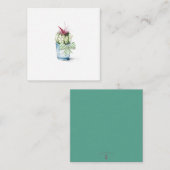 Correspondance Carte de note Plante Cactus pointillés (Devant / Derrière)