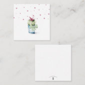 Correspondance Carte de note Plante Cactus pointillés (Devant / Derrière)