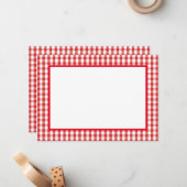 Correspondance Carte de note - Plaqué rouge et blanc (Devant/Arrière en situation)
