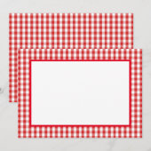 Correspondance Carte de note - Plaqué rouge et blanc (Devant / Derrière)