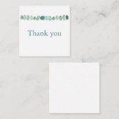 Correspondance Carte de note plat Aqua Sea Glass (Devant / Derrière)