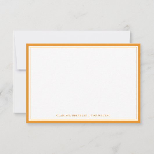 Correspondance Carte de note plat carottée minimale (Devant)