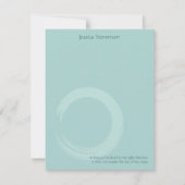 Correspondance Carte de note plat circulaire Zen (bleu) (Devant)
