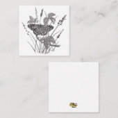 Correspondance Carte de note plat de conception papillon (Devant / Derrière)