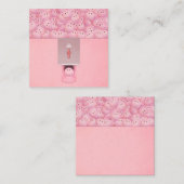 Correspondance Carte de note plat de la machine à gumball rose (Devant / Derrière)