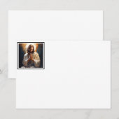 Correspondance Carte de note plat de prière Jésus (Devant / Derrière)