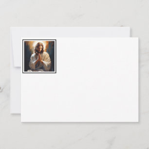 Correspondance Carte de note plat de prière Jésus