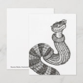 Correspondance Carte de note plat de serpent à sucre (Devant / Derrière)