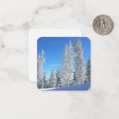 Correspondance Carte de note plat des arbres d'hiver (Devant/Arrière en situation)