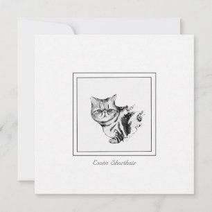 Correspondance Carte de note plat Exotique Shorthair Cat