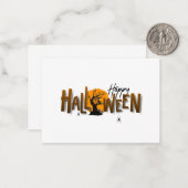 Correspondance Carte de note plat Halloween (Devant/Arrière en situation)
