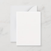 Correspondance Carte de note plat monogramme cardiaque unique (Dos)