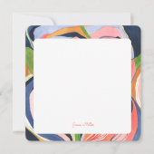 Correspondance Carte de note plat personnalisée Art Abstrait colo (Devant)