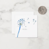 Correspondance Carte de note plat personnalisée Dandelion (Devant/Arrière en situation)