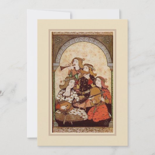 Correspondance Carte de note plat pour la fête (Devant)