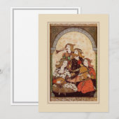Correspondance Carte de note plat pour la fête (Devant / Derrière)
