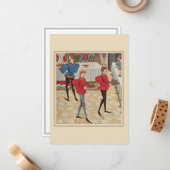 Correspondance Carte de note plat pour la fête médiévale (Devant/Arrière en situation)