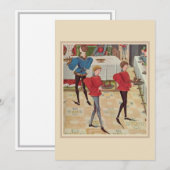 Correspondance Carte de note plat pour la fête médiévale (Devant / Derrière)