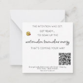 Correspondance *~* Carte de note plat pour la pastèque TOURMALINE (Dos)