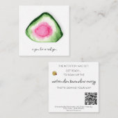 Correspondance *~* Carte de note plat pour la pastèque TOURMALINE (Devant / Derrière)