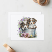 Correspondance Carte de note plat pour petits Springs (Devant/Arrière en situation)