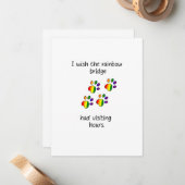 Correspondance Carte de note plat Rainbow Bridge (Devant/Arrière en situation)