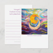 Correspondance Carte de note plat "Sun and Moon" (Devant / Derrière)