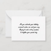 Correspondance Carte de note plate (Dos)