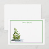 Correspondance Carte de note plate (Devant / Derrière)