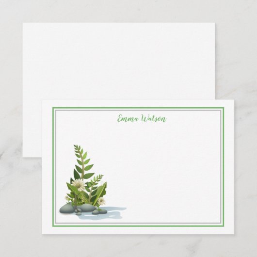 Correspondance Carte de note plate (Devant / Derrière)