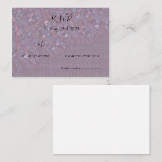 Correspondance Carte de note plate (Devant / Derrière)