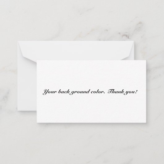 Correspondance Carte de note plate (Dos)