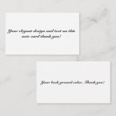 Correspondance Carte de note plate (Devant / Derrière)