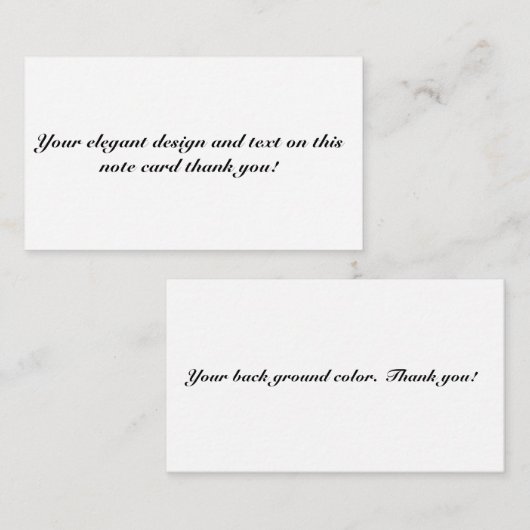 Correspondance Carte de note plate (Devant / Derrière)