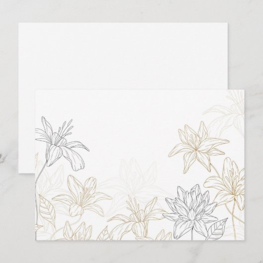 Correspondance Carte de note plate (Devant / Derrière)