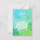 Correspondance Carte de note plate Bright Hydrangea Blooms (Devant)